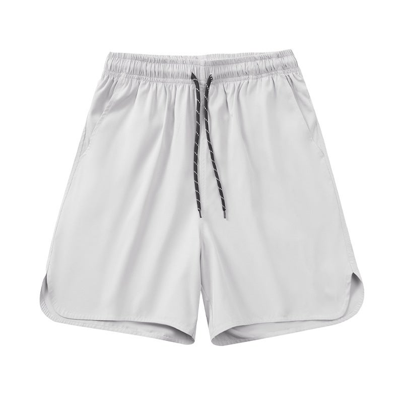 Split Design Outdoor Casual Shorts Mens Summer New Beach Pants Basic All-match Five-point Pants for Two-open Brown - Image 5