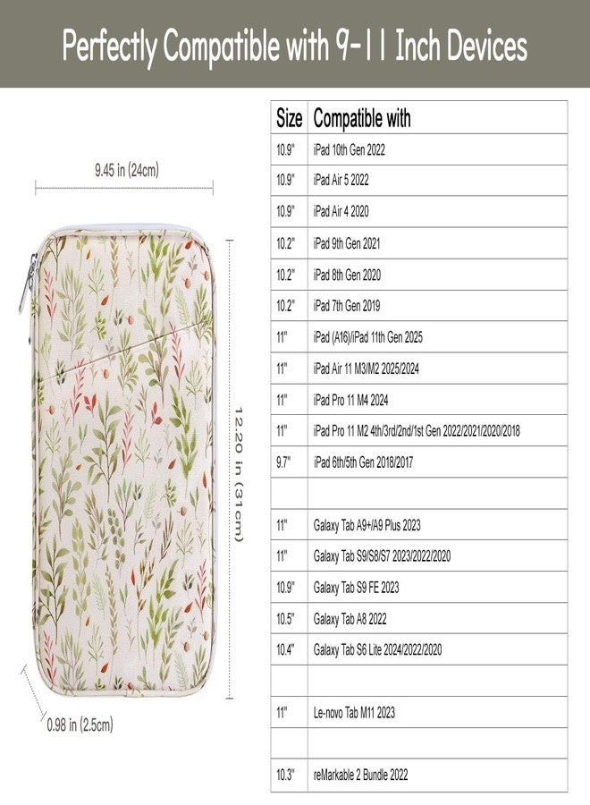 Dadanism 9-11 Inch Tablet Sleeve Case for iPad Pro 11 Inch M4 2024-2018, iPad Air 11 inch, iPad 10th Gen 10.9 inch, iPad 9/8/7th Gen 10.2 inch, iPad Air 5/4 10.9, Galaxy Tab A9+ 11 inch/S9 FE, Tab M11 - Image 2