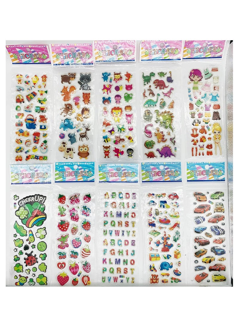 Dubkart 3D Stickers for Kids & Toddlers1200+ Puffy Stickers Variety Pack for Scrapbooking Bullet Journal Including Animal, Numbers, Fruits, Fish, Dinosaurs, Cars and More… - Image 5