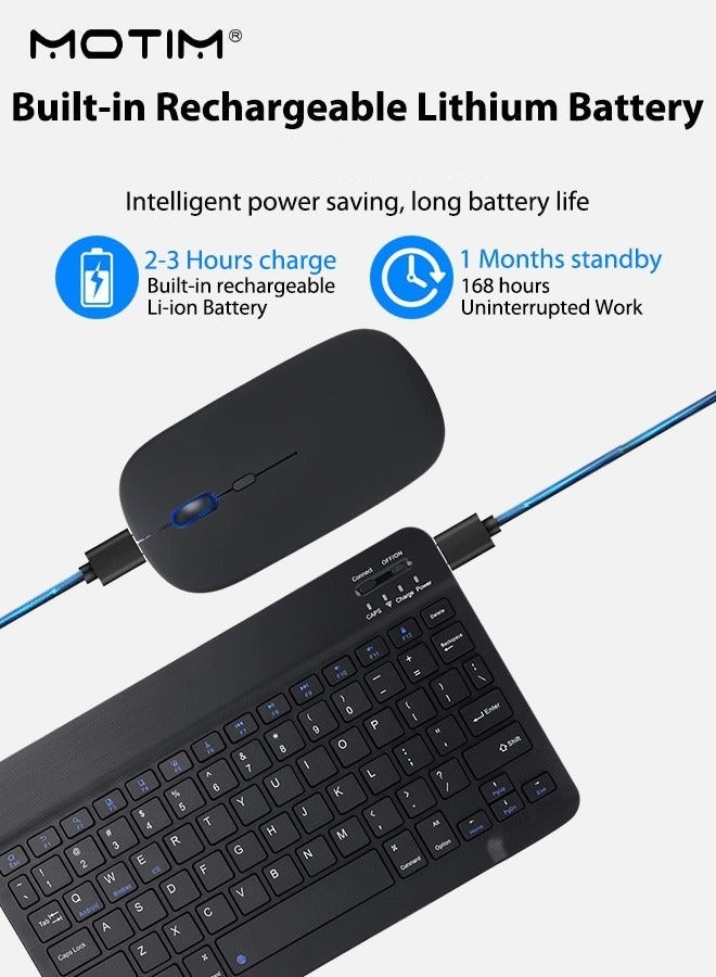 Motim Universal Wireless Keyboard and Mouse Combo (Arabic English), Ultra-Slim Design, Silent Typing Keys, Typewriter Cordless Keyboard and Mouse Set for Android, iOS, Windows & Mac Compatibility  - Image 3