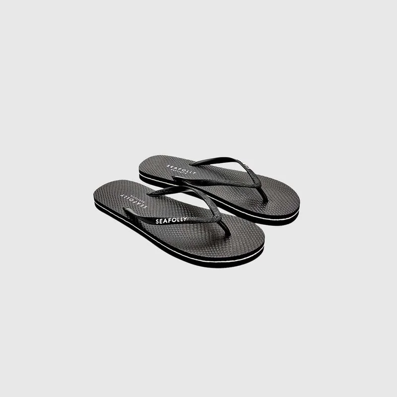 Seafolly Black Beach Basics Divine Flip Flops - Women for Women | Best Price UAE