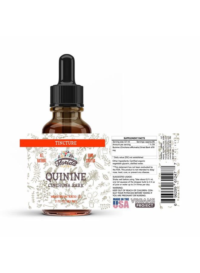 FLORIDA HERBS Quinine Tincture Extract, Quinine Liquid (Cinchona officinalis) Dried Bark Herbal Supplement- Non GMO Gluten Free in Cold-Pressed Vegetable Glycerine 670 mg (2 oz) - Image 5