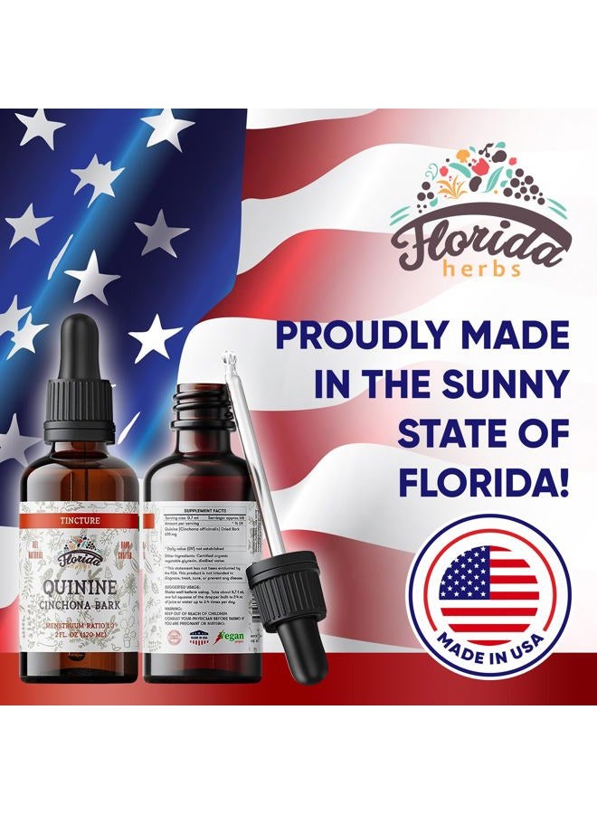FLORIDA HERBS Quinine Tincture Extract, Quinine Liquid (Cinchona officinalis) Dried Bark Herbal Supplement- Non GMO Gluten Free in Cold-Pressed Vegetable Glycerine 670 mg (2 oz) - Image 4
