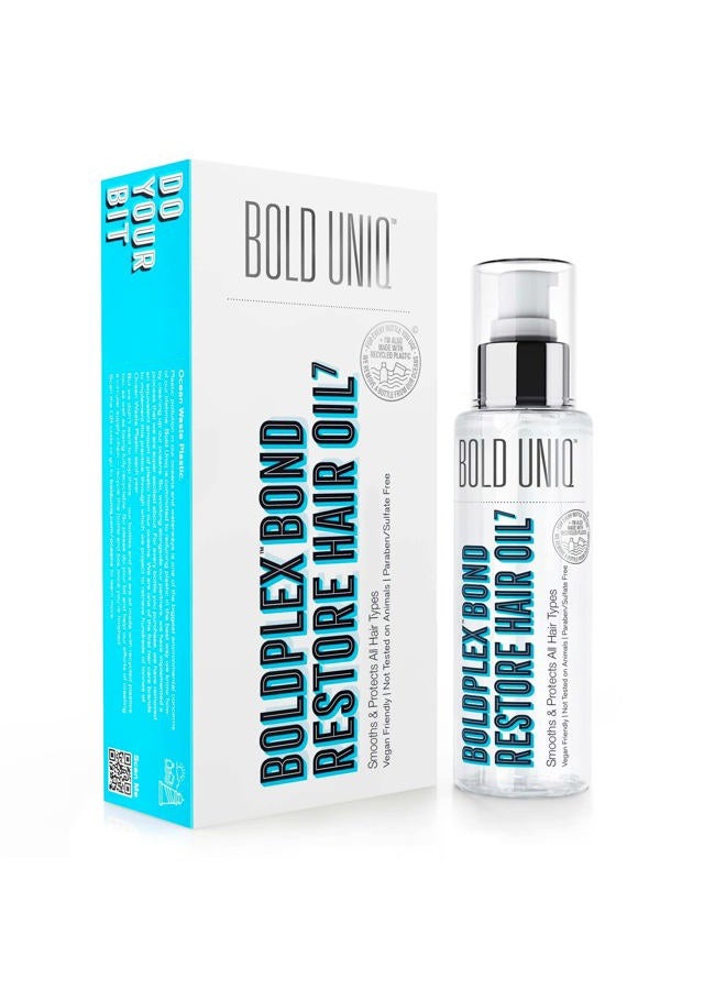 BOLD UNIQ Boldplex 7 Hair Oil for Dry & Damaged Hair - Adds Shine, Strengthens, Smooths Split Ends & Frizz, Moisturizes & Nourishes. Weightless Hair Treatment Oil For Curly, Frizzy & Coarse Hair - 3.38 FlOz - Image 1