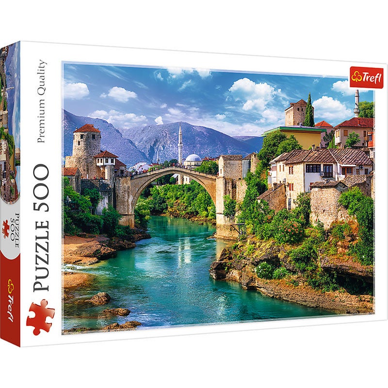 Trefl - Old Bridge in Mostar Bosnia & Herzegovina Puzzle 500 Pieces - 37333 - Image 1