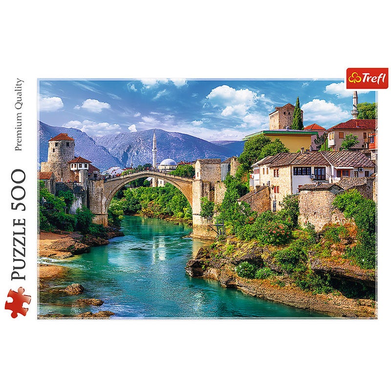 Trefl - Old Bridge in Mostar Bosnia & Herzegovina Puzzle 500 Pieces - 37333 - Image 2