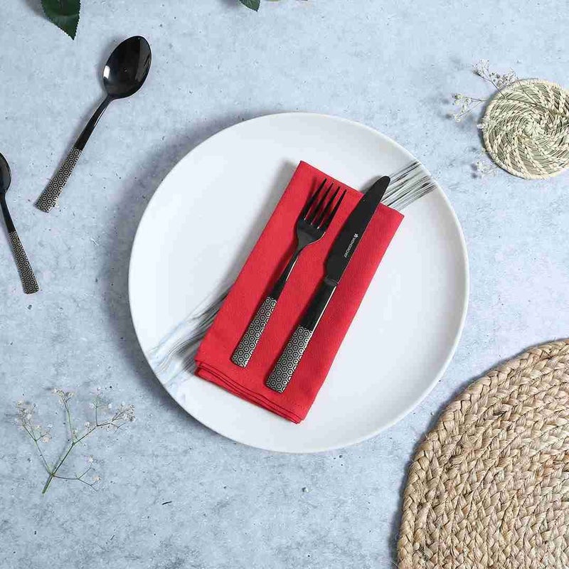 Wonderchef Como Napkins - Red, Set of 6 - Image 4