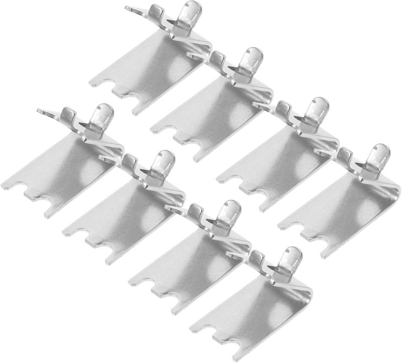 VOSAREA 8pcs Refrigerator Fastener Freezer Shelf Clip Hooks Freezer Shelf Hooks Stainless Steel Clamp for Cooler Support - Image 1
