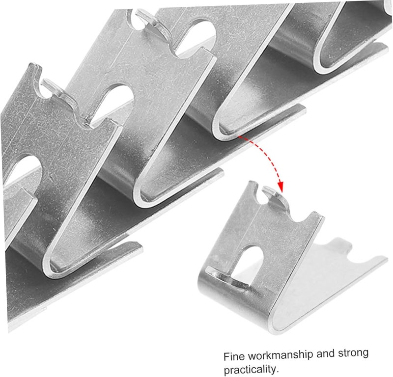 VOSAREA 8pcs Refrigerator Fastener Freezer Shelf Clip Hooks Freezer Shelf Hooks Stainless Steel Clamp for Cooler Support - Image 5
