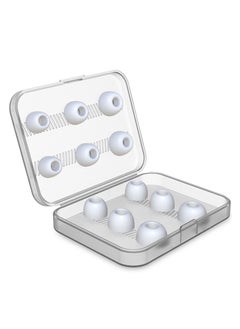 Halamine 12-Piece Replacement Ear Buds, Premium Silicon Ear Buds with Portable Storage Box, for AirPods Pro/AirPods Pro 2, S/M/L, 6 Pairs ,White  - Image 2