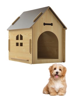 Kidle Wooden Dog Crate Dog House Pet Pen Pet Wooden House Dog House Dog Crate Dog Wooden Pet House with Roof for Dogs Indoor Dog House Suitable for kittens, Puppies, Rabbits  - Image 1