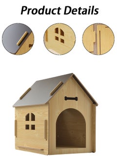 Kidle Wooden Dog Crate Dog House Pet Pen Pet Wooden House Dog House Dog Crate Dog Wooden Pet House with Roof for Dogs Indoor Dog House Suitable for kittens, Puppies, Rabbits  - Image 3