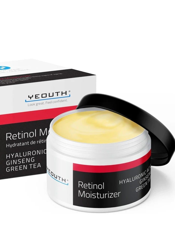 Yeouth Retinol Moisturizer with Hyaluronic Acid Ginseng Green Tea Target Anti-Aging Fine Lines and Wrinkle 60ml