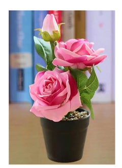 co arma Artificial Flowers Pink Simulation of Natural Rose 30 cm  - Image 1