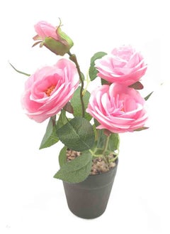 co arma Artificial Flowers Pink Simulation of Natural Rose 30 cm  - Image 5