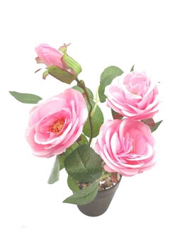 co arma Artificial Flowers Pink Simulation of Natural Rose 30 cm  - Image 3