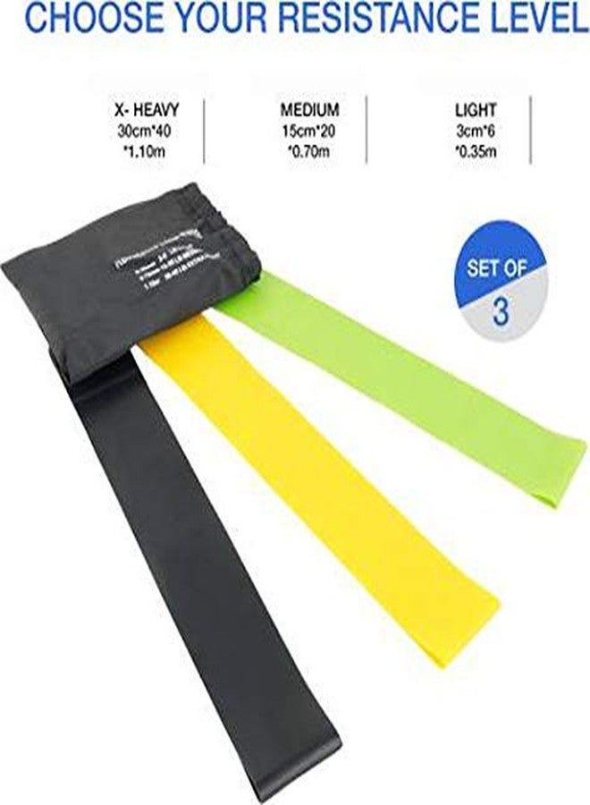 GymWar Resistance Loop Bands, Resistance Exercise Bands for Home Fitness, Stretching, Strength Training, Physical Therapy, Natural Latex Workout Bands, Pilates Flexbands Set-3 - Image 3