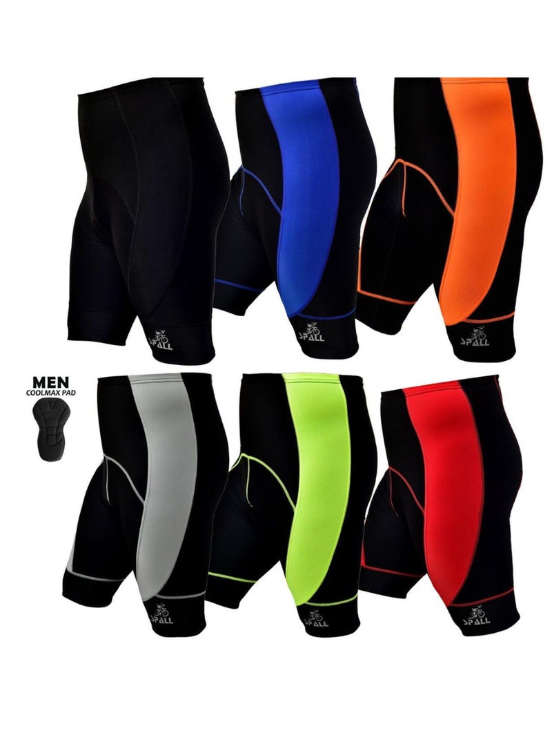 سبال شورت ركوب الدراجات للرجال - شورت صيفي سريع الجفاف مبطن لركوب الدراجات مع وسادة ثلاثية الأبعاد، جيد التهوية ويمتص الرطوبة لركوب الدراجات على الطرق والجبل - Image 2