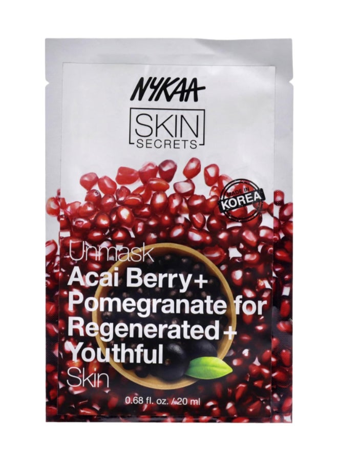 Nykaa Skin Secrets Acai Berry + Pomegranate Sheet Mask - Image 1