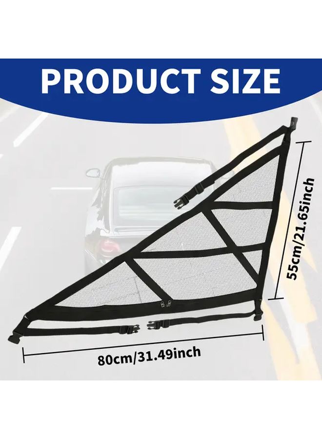 Black Universal Adjustable Car Roof Cargo Net Anti Fall Storage Organizer For SUV Truck Camping Travel - Image 2