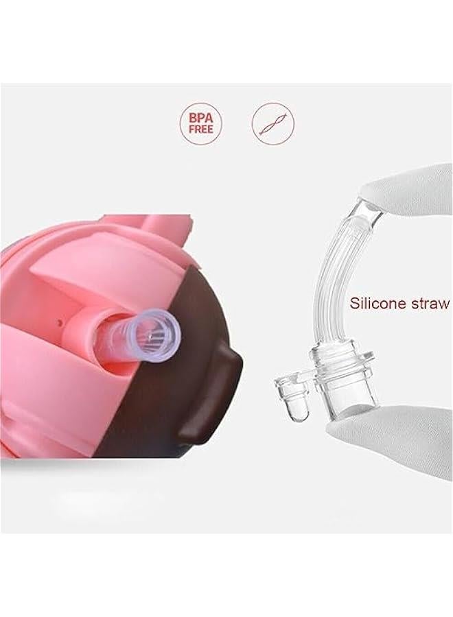 Gonice Sippy Cup for Baby, 300ml Baby Bottle Sippy Cups with Handle and Graduated, 360° Water Leak Proof Baby Sippy Cup, Soft Spout Weighted Straw Cup, Learning Sippy Cups for Baby - Image 1