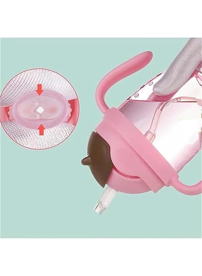 Gonice Sippy Cup for Baby, 300ml Baby Bottle Sippy Cups with Handle and Graduated, 360° Water Leak Proof Baby Sippy Cup, Soft Spout Weighted Straw Cup, Learning Sippy Cups for Baby - Image 2