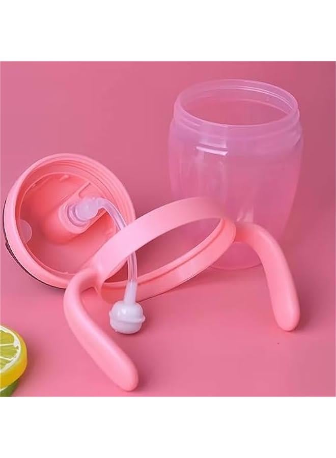 Gonice Sippy Cup for Baby, 300ml Baby Bottle Sippy Cups with Handle and Graduated, 360° Water Leak Proof Baby Sippy Cup, Soft Spout Weighted Straw Cup, Learning Sippy Cups for Baby - Image 3