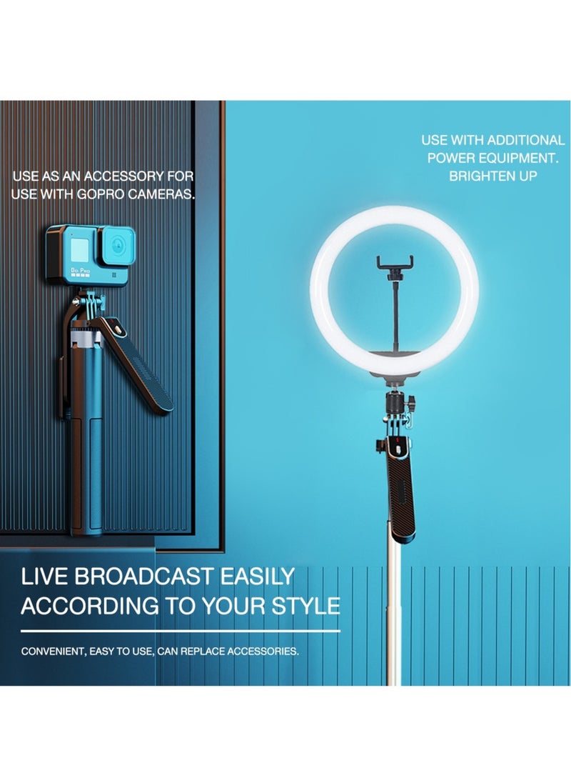 Generic - Selfie Stick Tripod  Extendable Rod with Wireless Remote and Phone Clip,1.8 m, Stainless steel material Lightweight Portable for i Phone/Android , P180 - Image 1