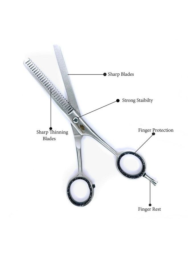 Foreign Holics - Professional Barber Hair Cutting Scissors Salon Scissors Stainless Steel 6.5" Perfect For Trimming Mustache Beard. Women Kids. Premium Scissors For Hair Cutting - Image 1