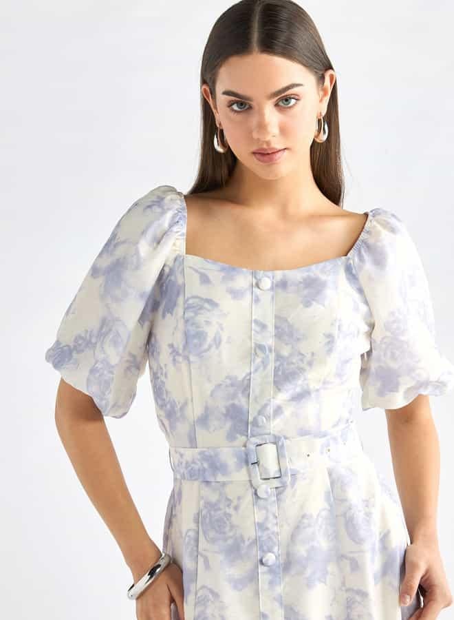Splash FAV Floral Belted Maxi Dress - Image 4