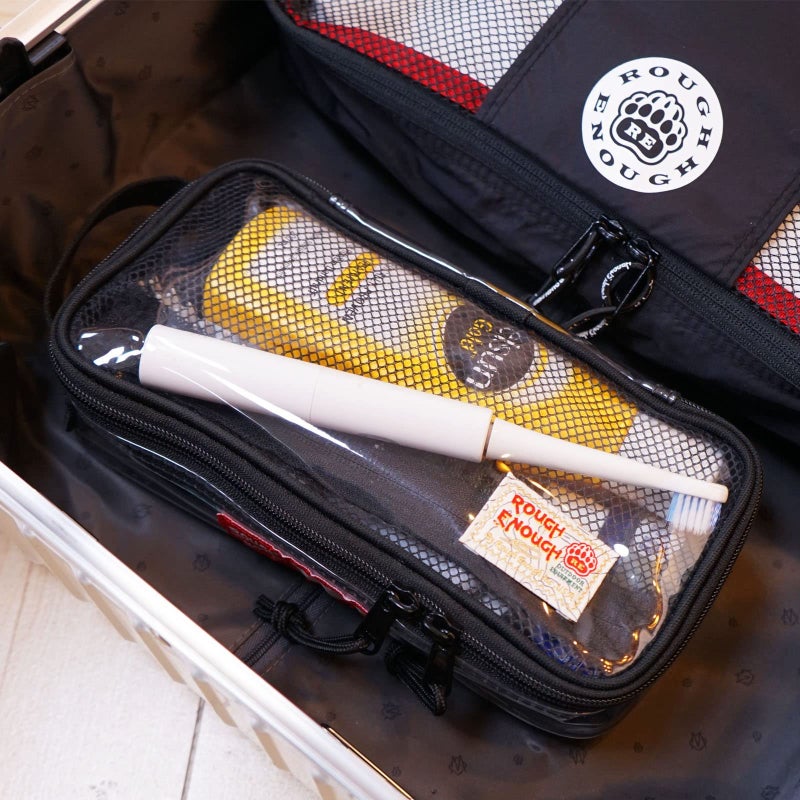 RE ROUGH ENOUGH Rough Enough Clear Travel TSA Approved Toiletry Bag Small Toothbrush Case Shaving Kit Organizer Pouch for Women Men - Image 5