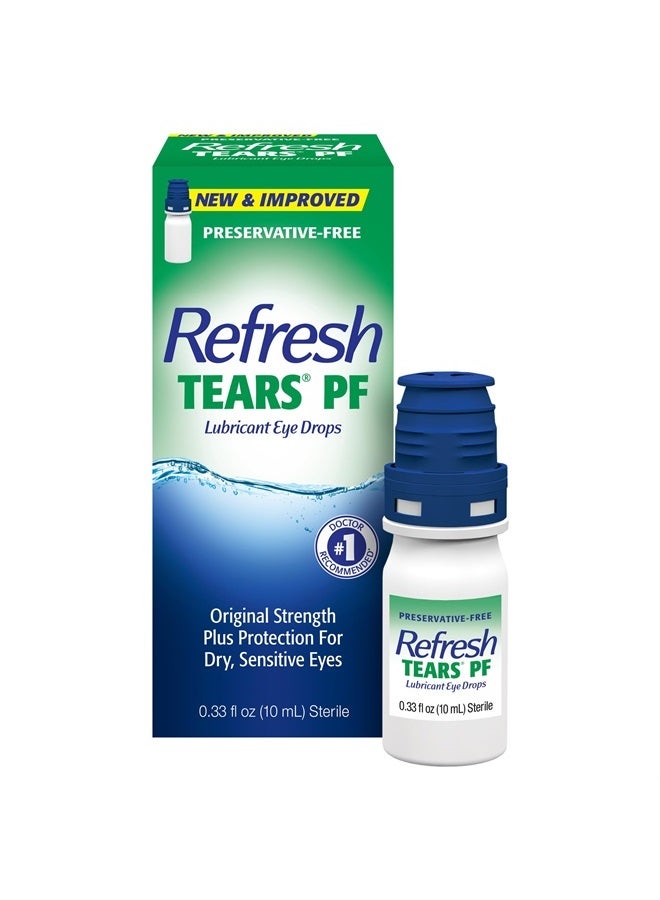 REFRESH Tears PF Preservative-Free Artificial Tears Lubricant Eye Drops, 0.33 fl oz (10 mL)  - Image 1