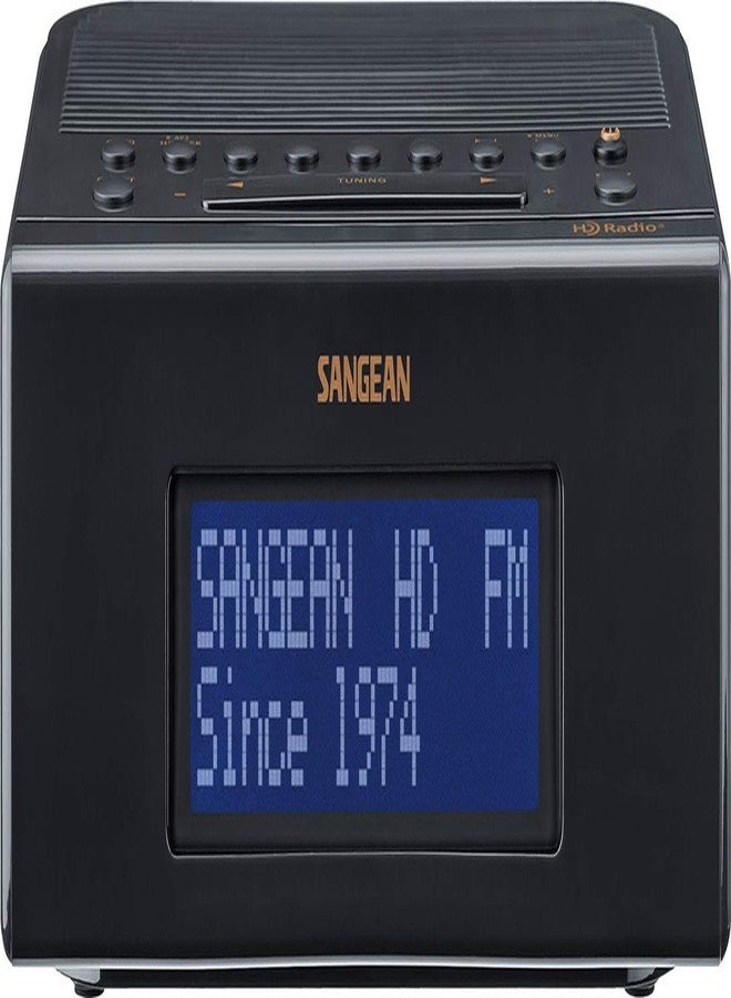 سانجين راديو ساعة Sangean SG-114 AM/FM عالي الدقة مع شحن USB (أسود) - Image 1