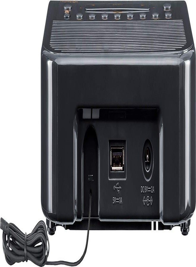 سانجين راديو ساعة Sangean SG-114 AM/FM عالي الدقة مع شحن USB (أسود) - Image 5