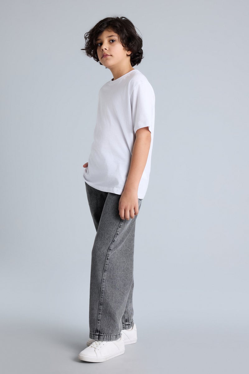 DeFacto Grey Boy Boy Barrel Fit Jeans Casual - Image 2
