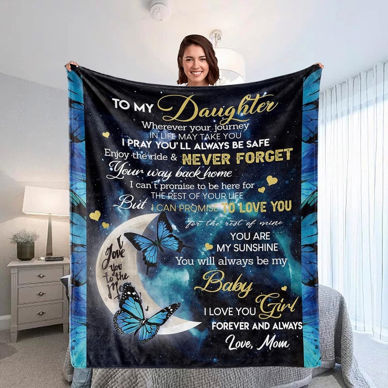 WSYEAR Christmas Daughter Gifts from Mom-to My Daughter Blanket from mom,Gifts for Daughter from Mom, Birthday Gifts for Daughter Adult, Daughter Birthday Gifts Idea - Image 1