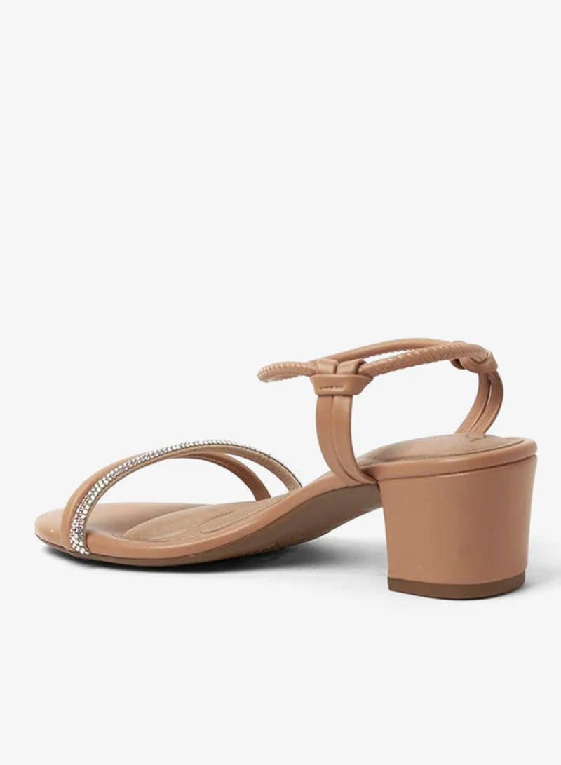 Beira Rio  Beira Rio Ladies Low Heel Sandals Nude | Made In Brazil for Women | Best Price UAE