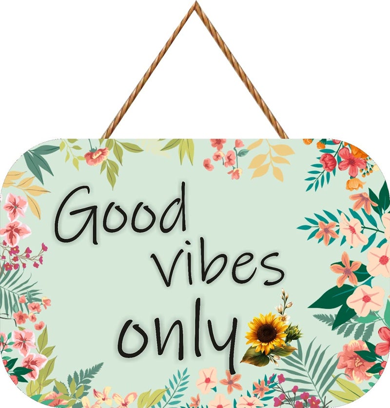 Crafts World Wooden Home Decorative Wall Hanging | Printed Designer Home Decor for Living Room (Good Vibes), 20.32 Cm - Image 5