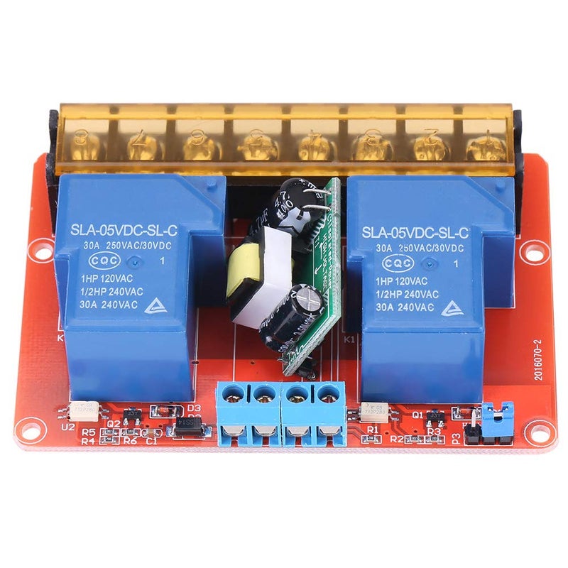 klarako 2-Channel Relay Module, DC 5V AC 100V-250V 30A Easy to Install, High Power Large Load Capacity Trigger Module, Repair Shop Home for Replacement for Repairing - Image 3