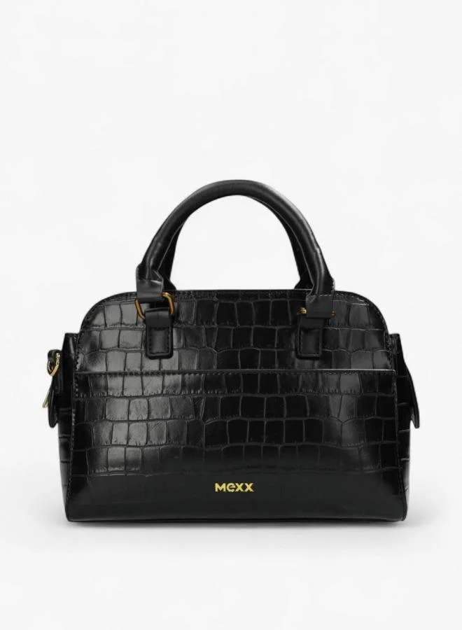 Textured Tote Bag with Detachable Strap