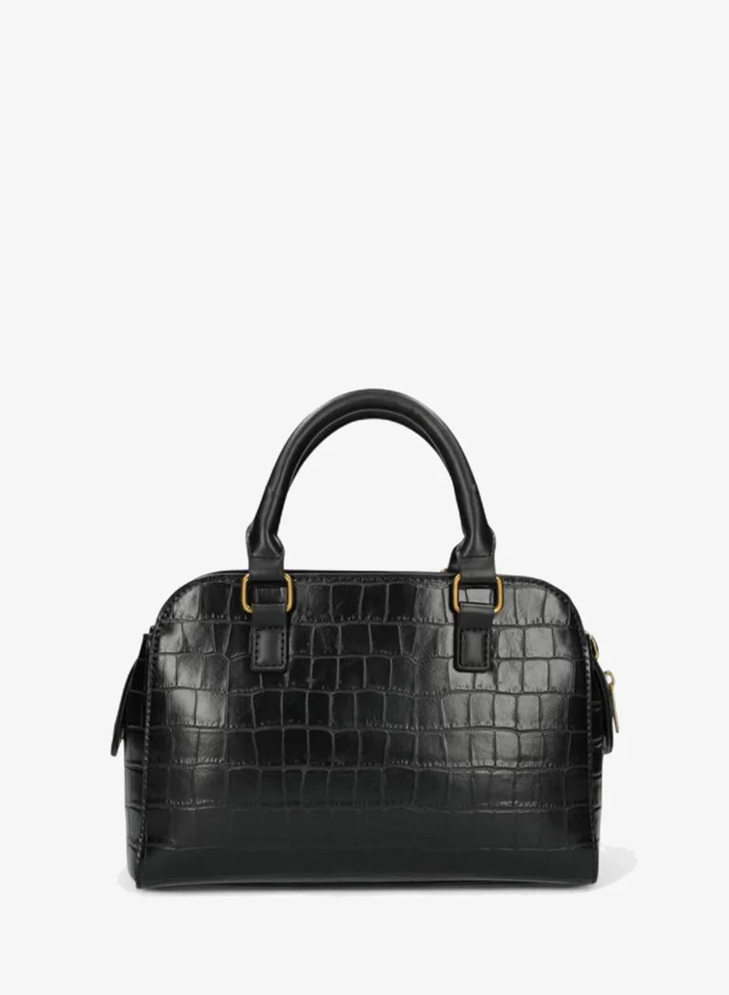 MEXX BLACK Textured Tote Bag with Detachable Strap for Women | Best Price UAE