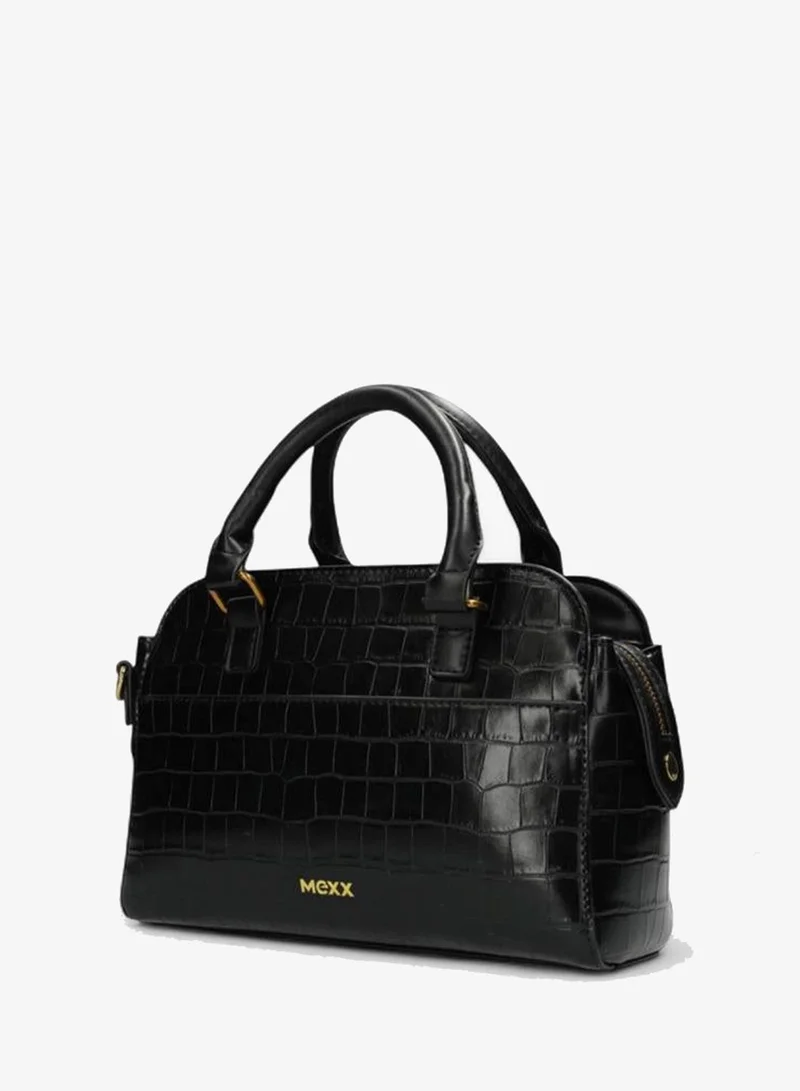 MEXX BLACK Textured Tote Bag with Detachable Strap for Women | Best Price UAE