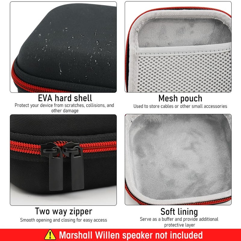Zeitel ® Carrying Case for Marshall Willen, Portable Carrying Case Cover for Marshall Speakers Willen Speaker Case with Hand Strap Anti-Scratch EVA Carring Case for Marshall Willen Bluetooth Speaker - Image 4