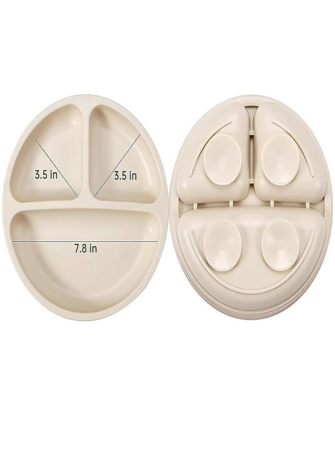 PandaEar 9-Piece Toddler Plates & Utensils Set, 3-Pack Suction Plates with 3 Spoons & 3 Forks, Silicone Baby Feeding Set - Image 3