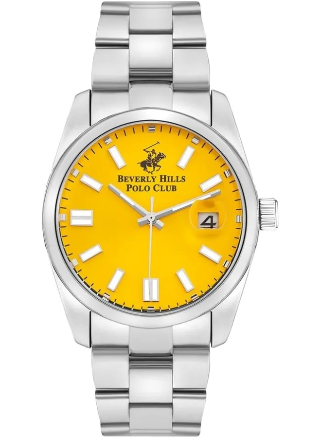 بيفرلي هيلز بولو كلوب Beverly Hills Polo Club Men's 2315 Movement Watch, Analog Display and Metal Strap - BP3373X.380, Silver