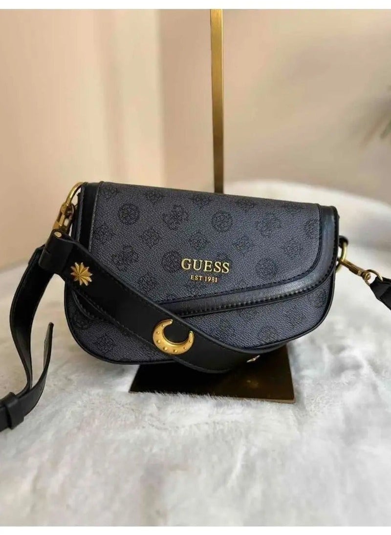 GUESS - Guess Women's G Dream Flap Shoulder Bag - Printed Black - Image 1