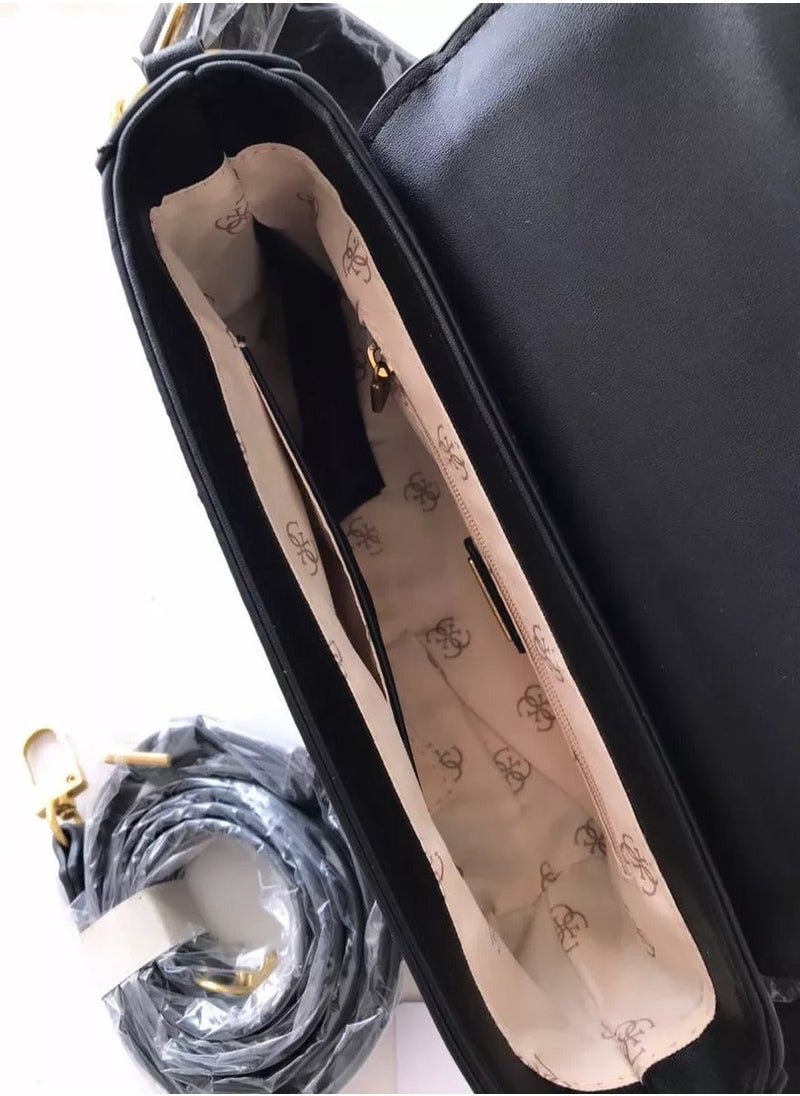 GUESS - Guess Women's G Dream Flap Shoulder Bag - Printed Black - Image 1