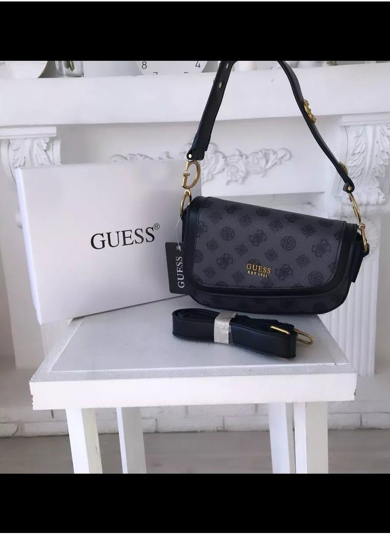 GUESS - Guess Women's G Dream Flap Shoulder Bag - Printed Black - Image 1