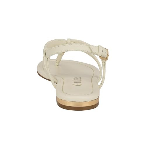 GUESS Women's MEAA Sandal, Cream 150, 6 - Image 4