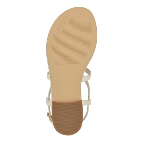 GUESS Women's MEAA Sandal, Cream 150, 6 - Image 5